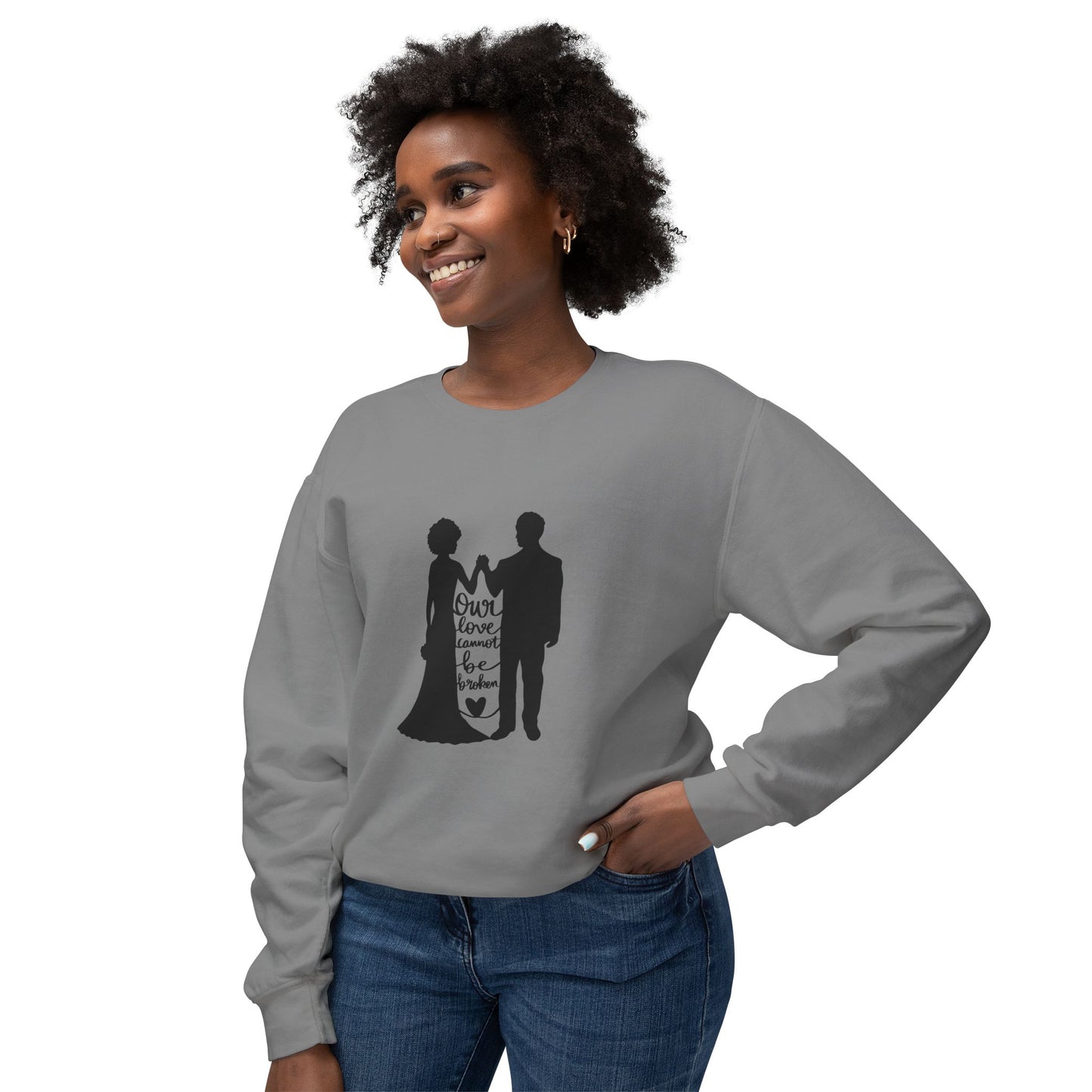 Our Love Cannot Be Broken Unisex Lightweight Crewneck Sweatshirt