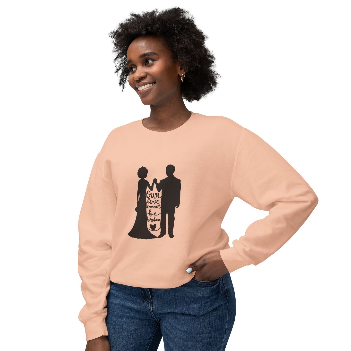 Our Love Cannot Be Broken Unisex Lightweight Crewneck Sweatshirt