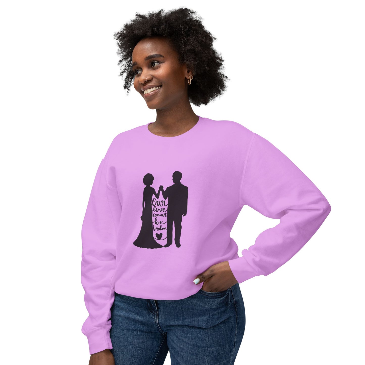 Our Love Cannot Be Broken Unisex Lightweight Crewneck Sweatshirt