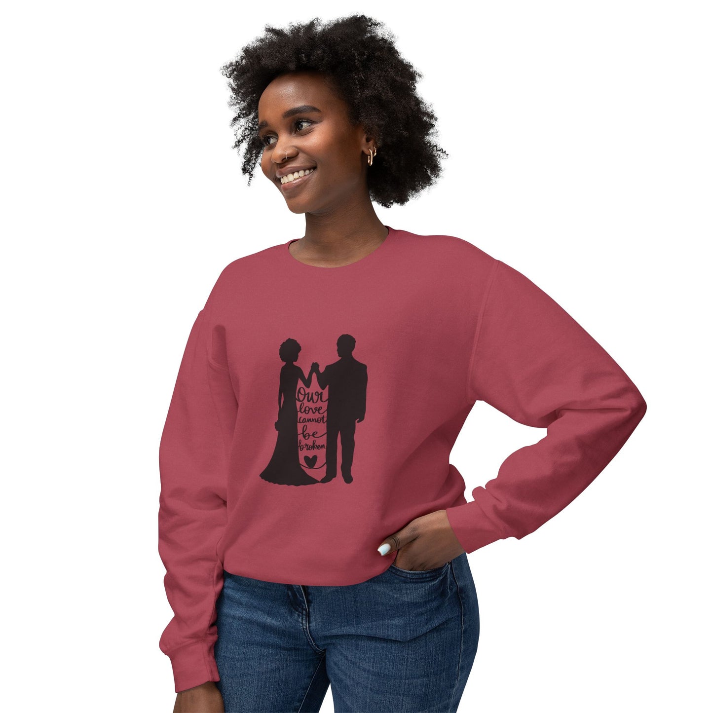 Our Love Cannot Be Broken Unisex Lightweight Crewneck Sweatshirt